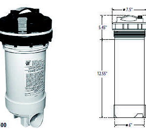 Waterway 50sq ft Topload filter canister full kit